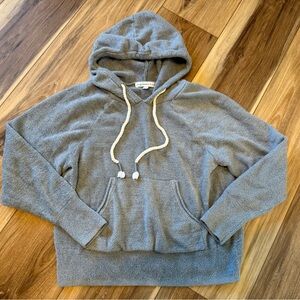 Young Fabulous & Broke slate blue cozy Hoodie with Cream Drawstrings